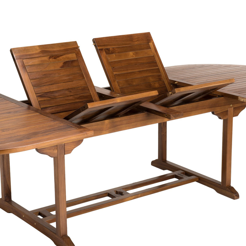 Maeva - Table De Jardin - Teck Huilé - Marron
