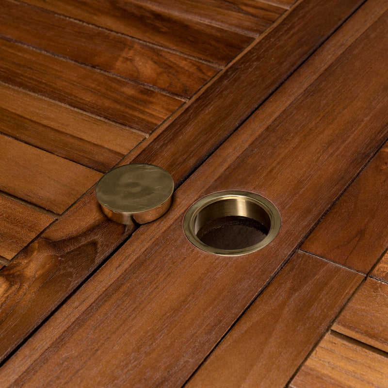 Maeva - Table De Jardin - Teck Huilé - Marron