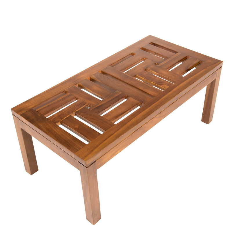 Maeva - Table Basse De Jardin - Teck Huilé - Marron