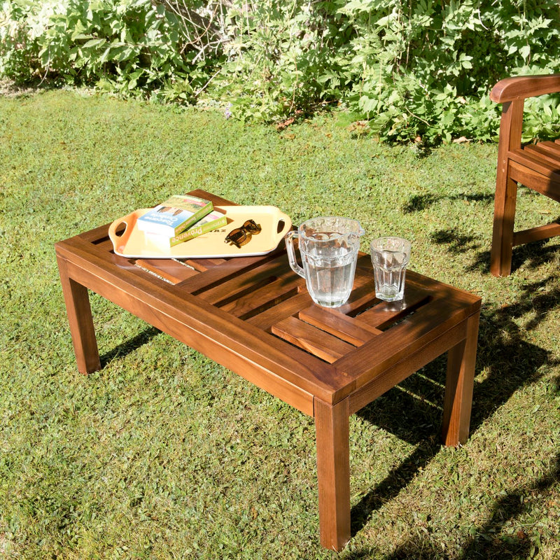 Maeva - Table Basse De Jardin - Teck Huilé - Marron