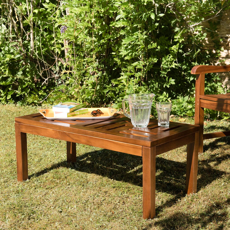 Maeva - Table Basse De Jardin - Teck Huilé - Marron