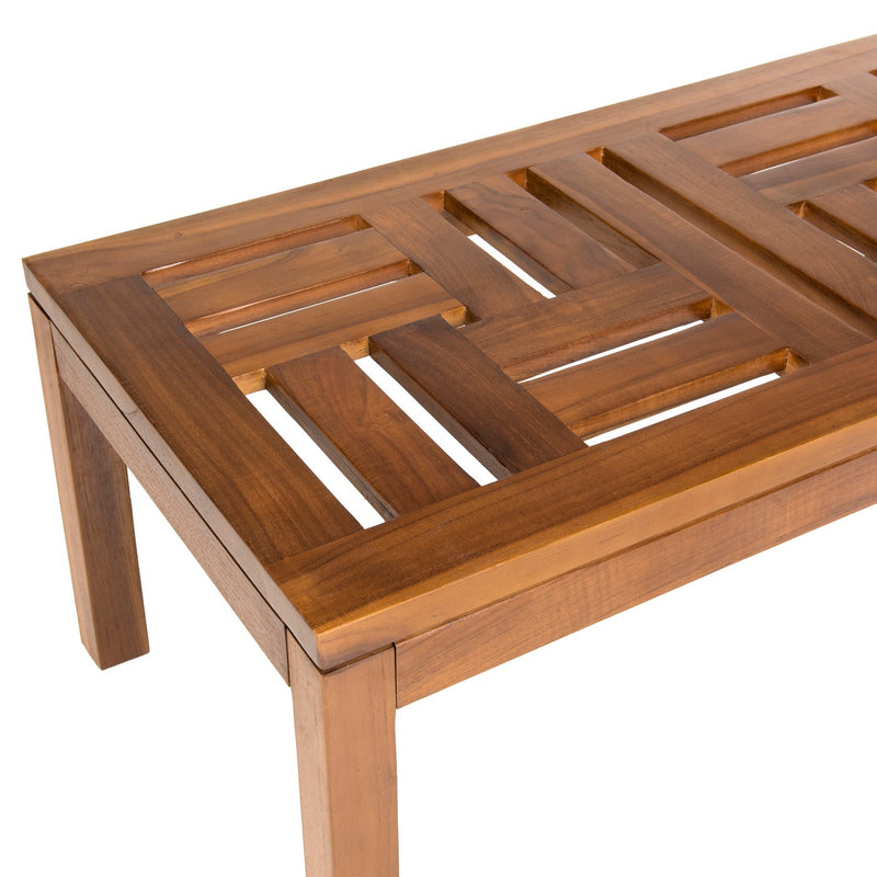 Maeva - Table Basse De Jardin - Teck Huilé - Marron