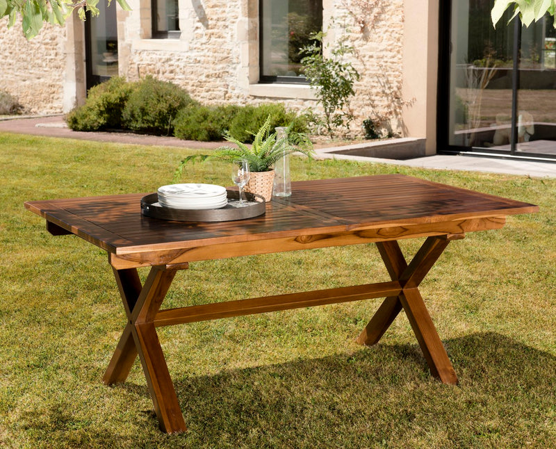 Maeva - Table De Jardin - Teck Huilé - Marron