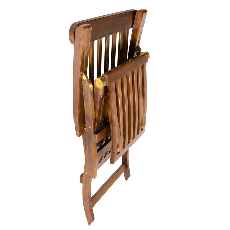 Maeva - Chaise Longue De Jardin - Teck Huilé - Marron