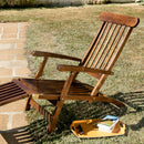 Maeva - Chaise Longue De Jardin - Teck Huilé - Marron