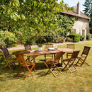 Maeva - Salon De Jardin - Teck Huilé - Marron