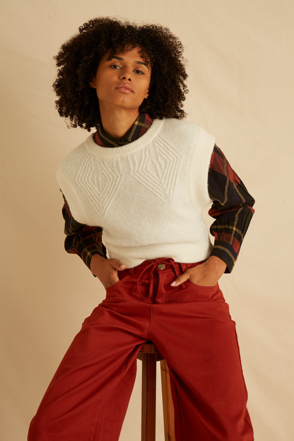 Pull Majorque - Blanc