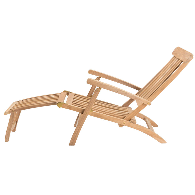 Fun - Chaise Longue De Jardin - Teck - Marron