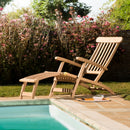 Fun - Chaise Longue De Jardin - Teck - Marron