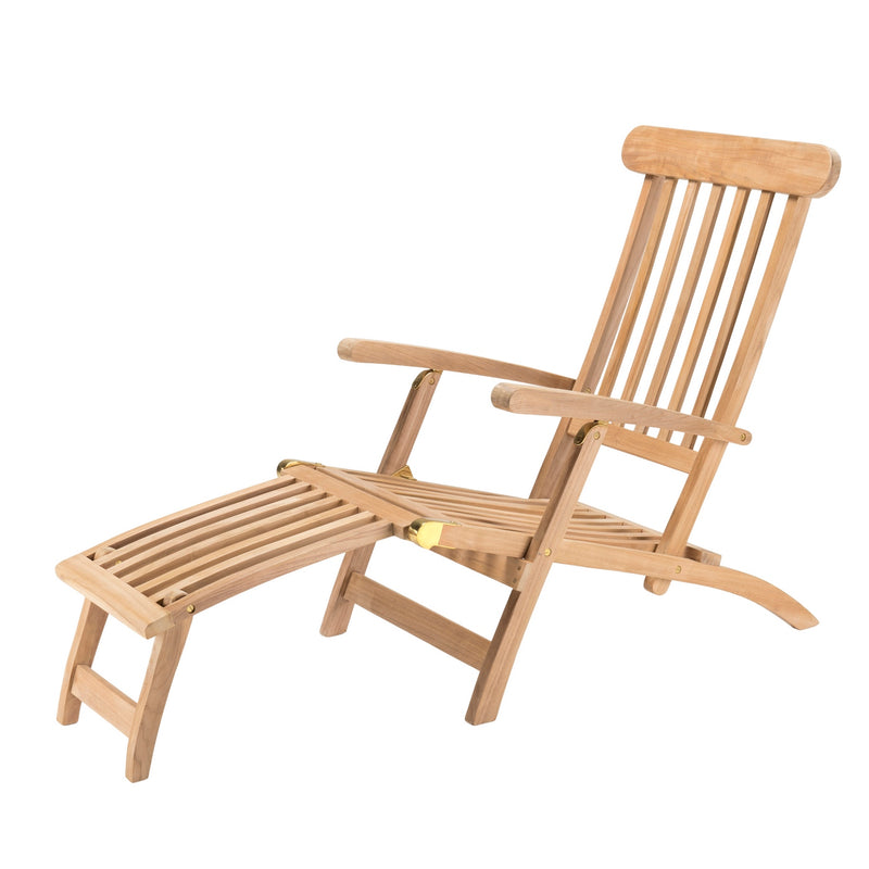 Fun - Chaise Longue De Jardin - Teck - Marron