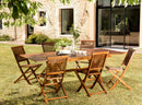 Maeva - Salon De Jardin - Teck Huilé - Marron