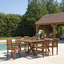 Maeva - Salon De Jardin - Teck Huilé - Marron