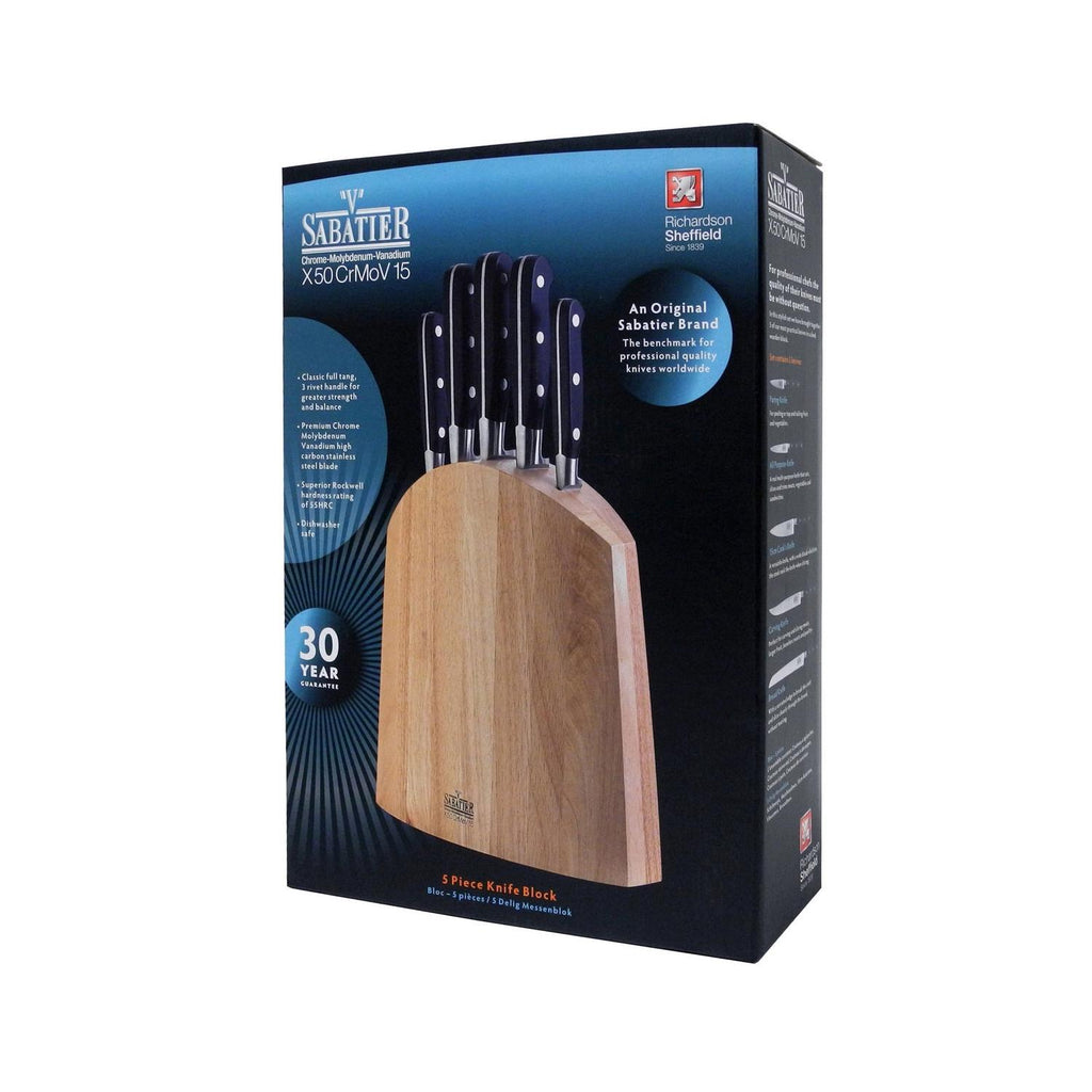 V Sabatier - 5-Piece Kitchen Knife Block