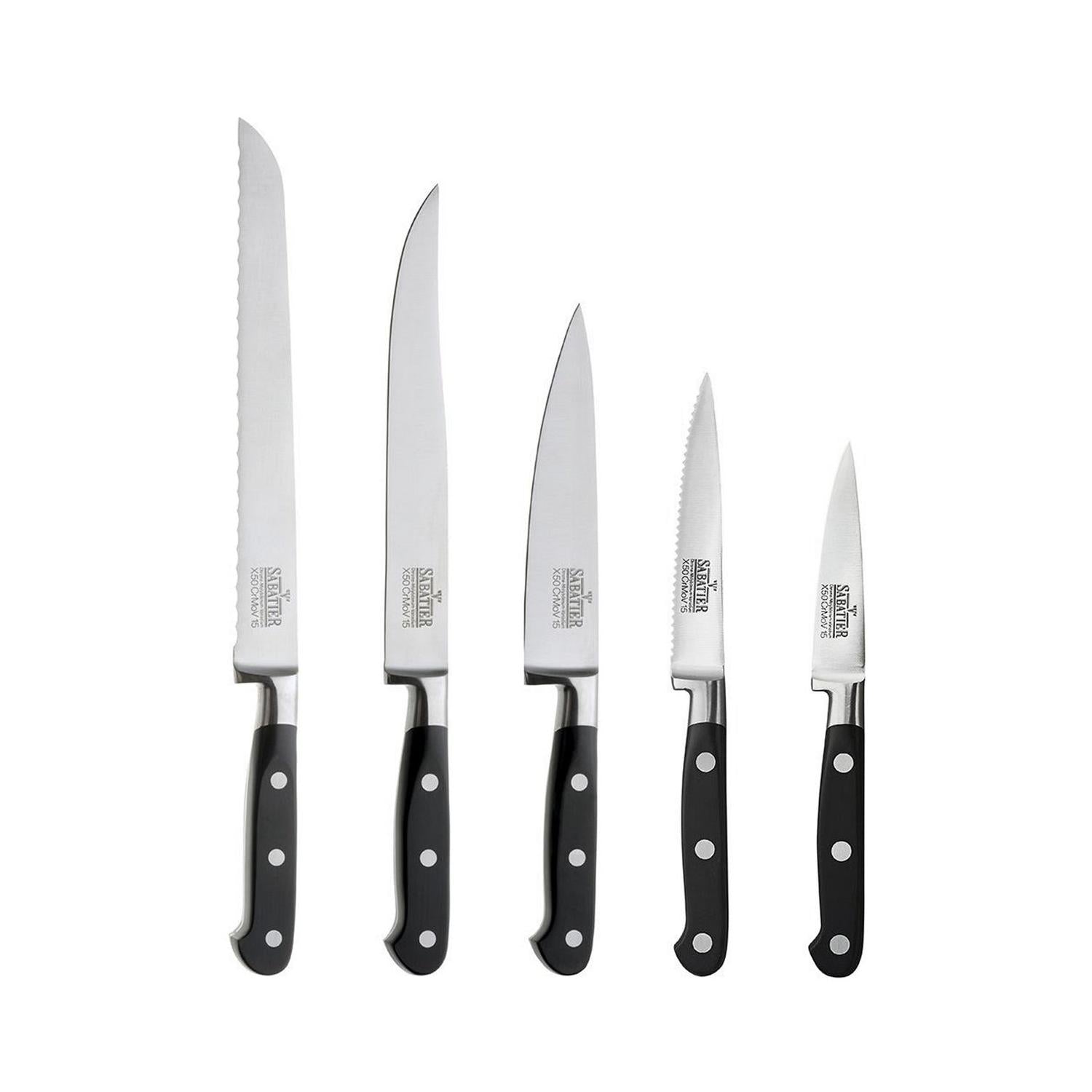 V Sabatier - 5-Piece Kitchen Knife Block