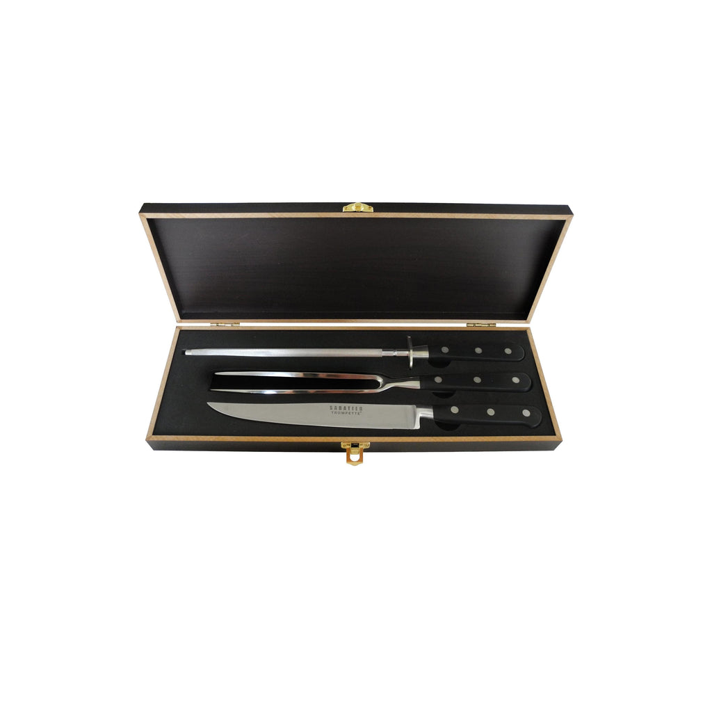 Sabatier Trompette - Coffret Bois De 3 Pièces À Découper
