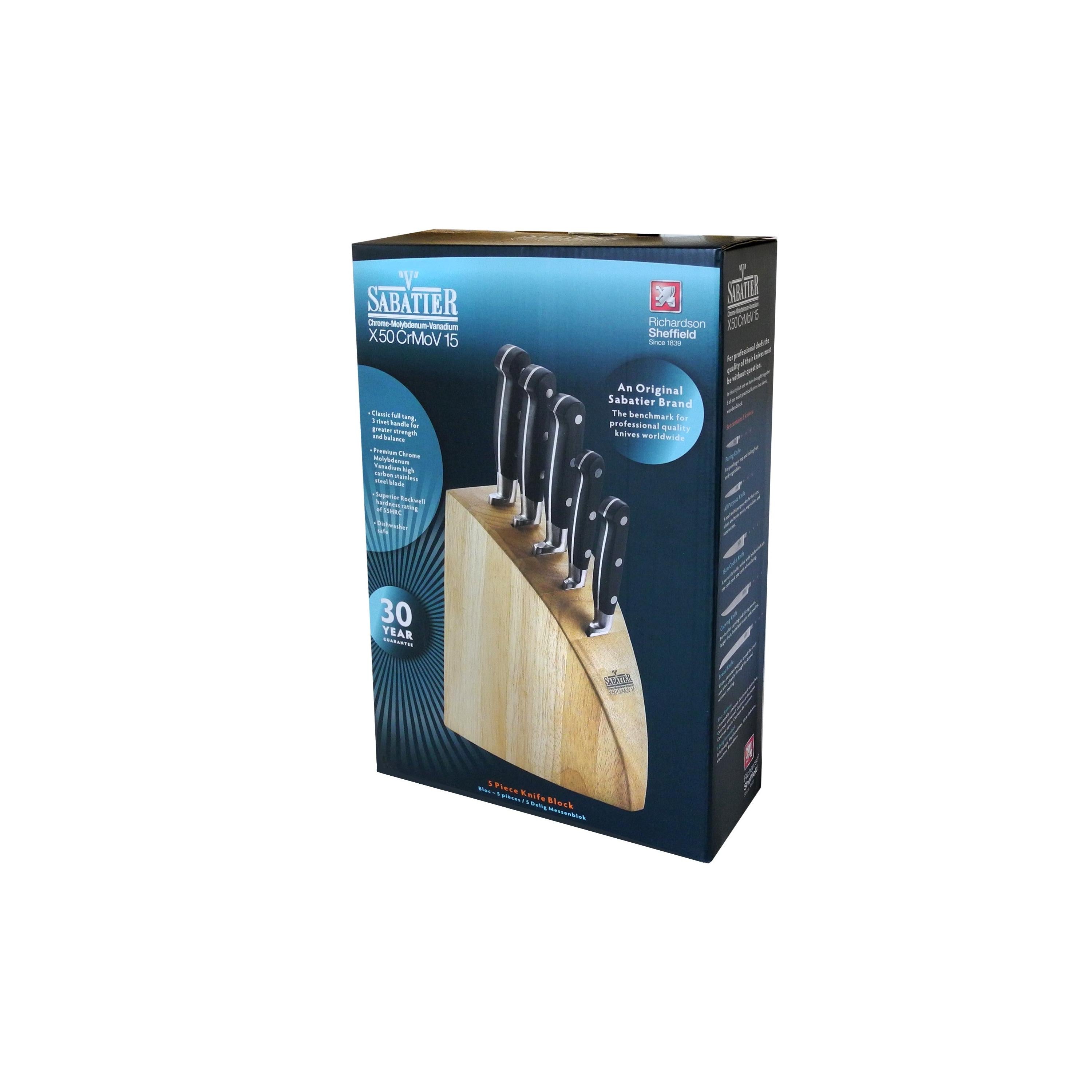 V Sabatier Rock - 5-Piece Kitchen Knife Block