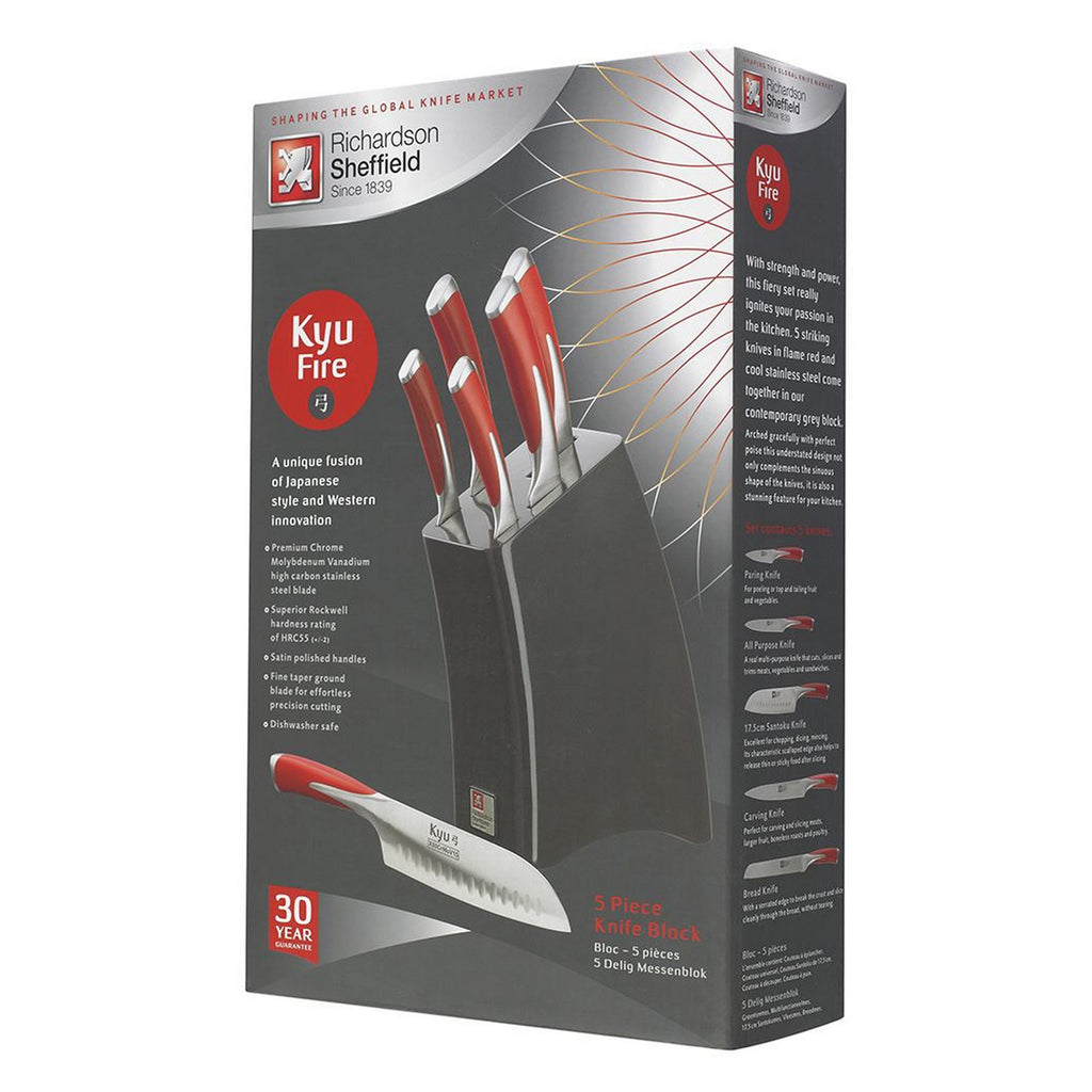 Kyu Fire - Bloc 5 Couteaux De Cuisine