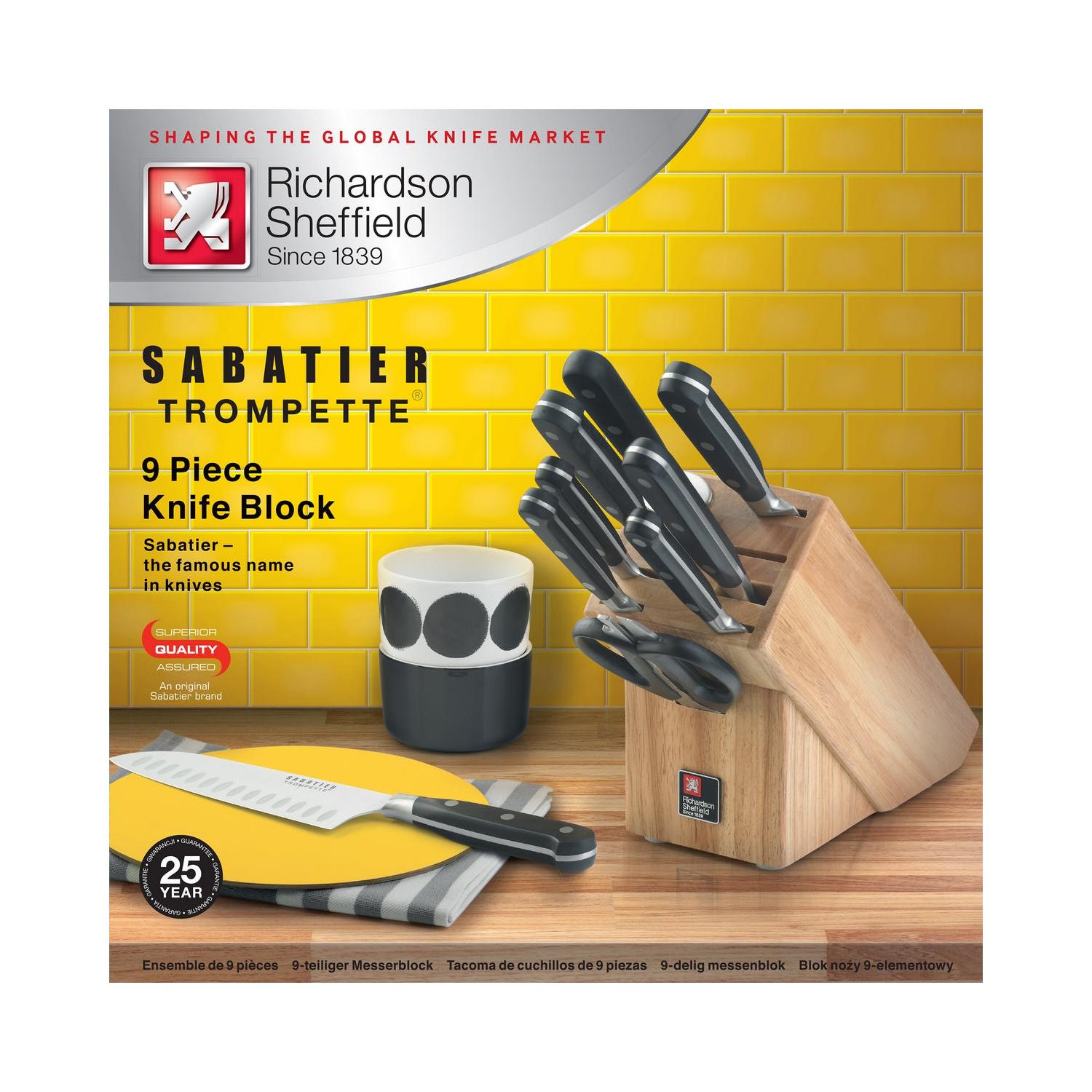 V Sabatier Love Food - 9-Piece Kitchen Knife Block