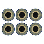 Lot De 6 Sets De Table - Luna - 38Cm - Jonc De Mer Naturel Et Bleu