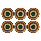 Lot De 6 Sets De Table - Luna - 38Cm - Jonc De Mer Naturel Et Terracotta