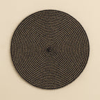 Set of 6 Black Placemats - 36cm