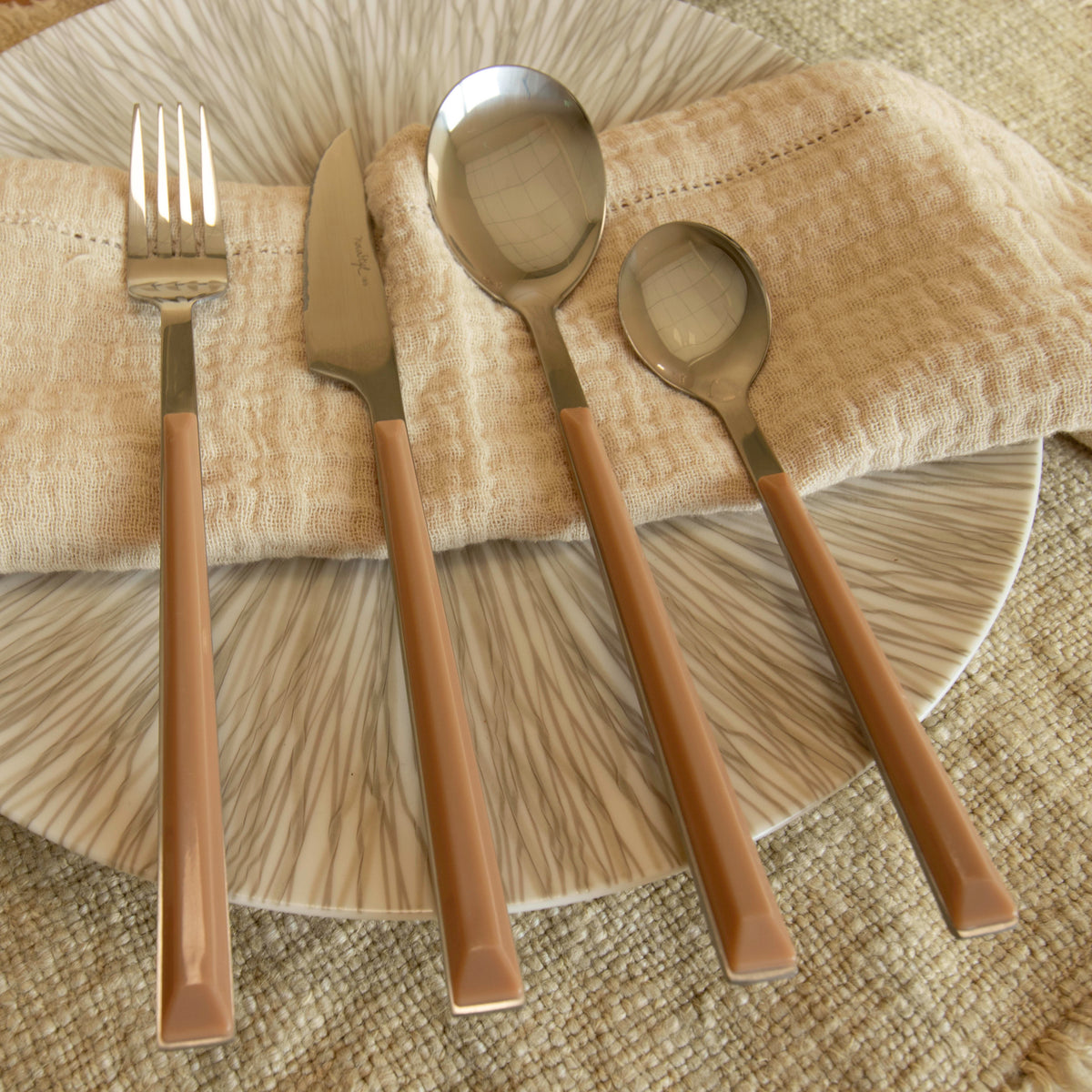 Juego de 6 cuchillos de mesa Colorama de acero inoxidable, 23,5 cm