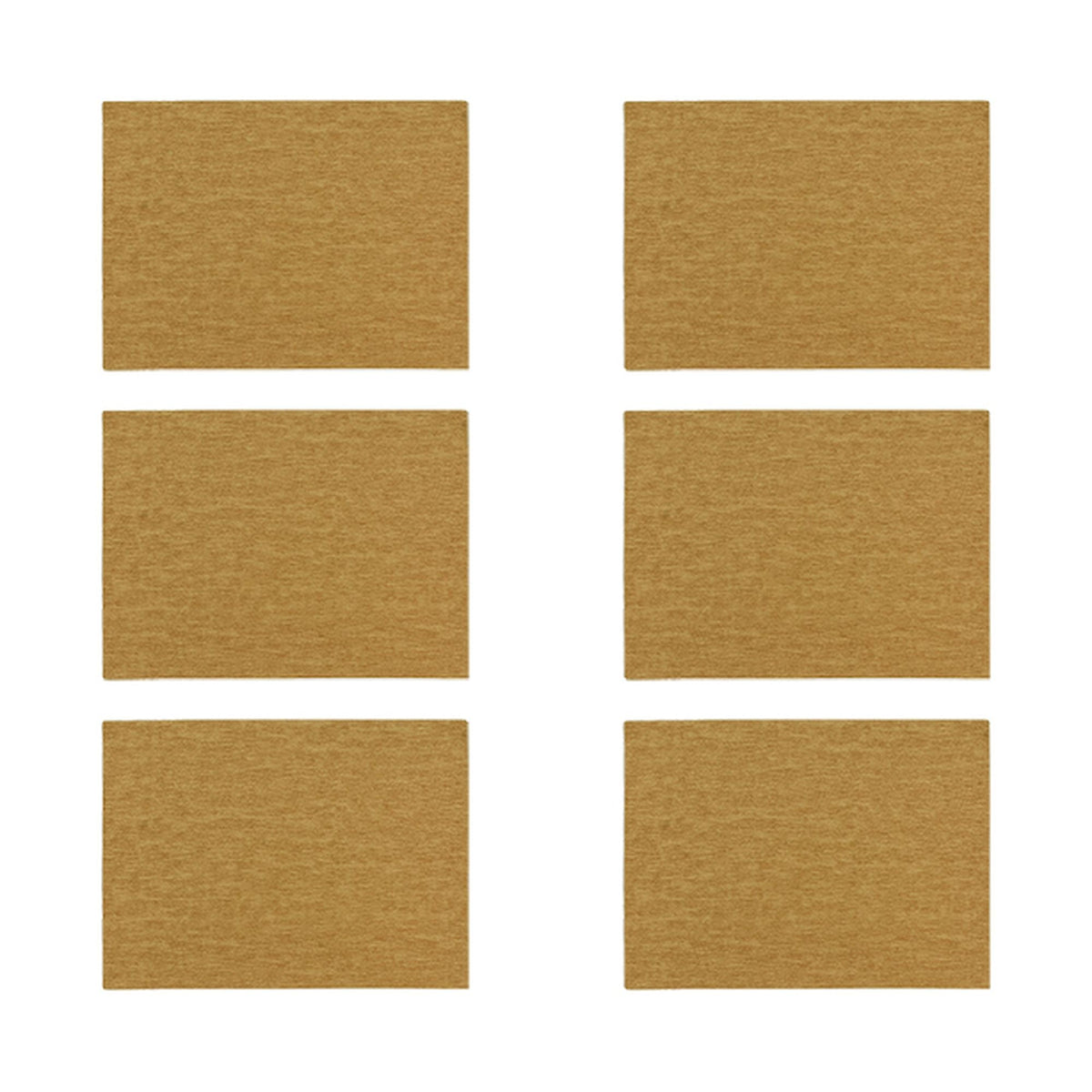 Lot De 6 Sets De Table - Ica - Effet Cuir Tressé - Marron