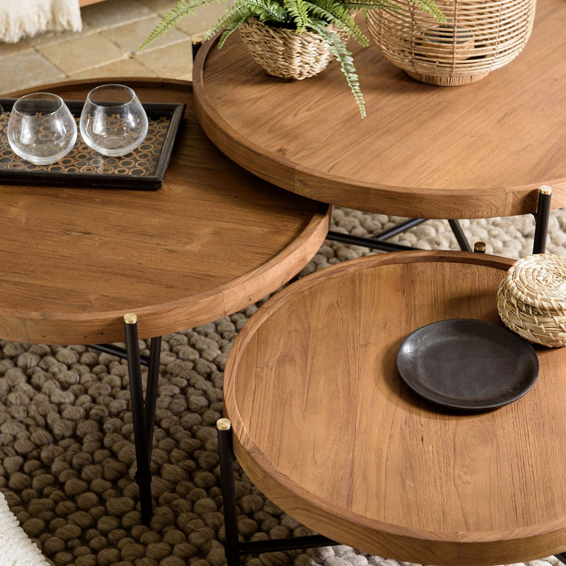 Mesa de Centro - Sixtina - Marrón - Negro