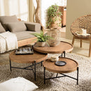 Mesa de Centro - Sixtina - Marrón - Negro