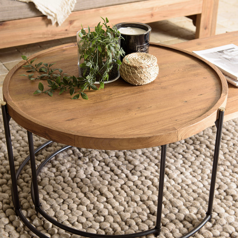 Mesa de Centro - Sixtina - Marrón - Negro