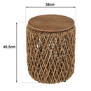 Final del sofá y mesa pedestal - Sistine - Marrón