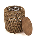 Final del sofá y mesa pedestal - Sistine - Marrón