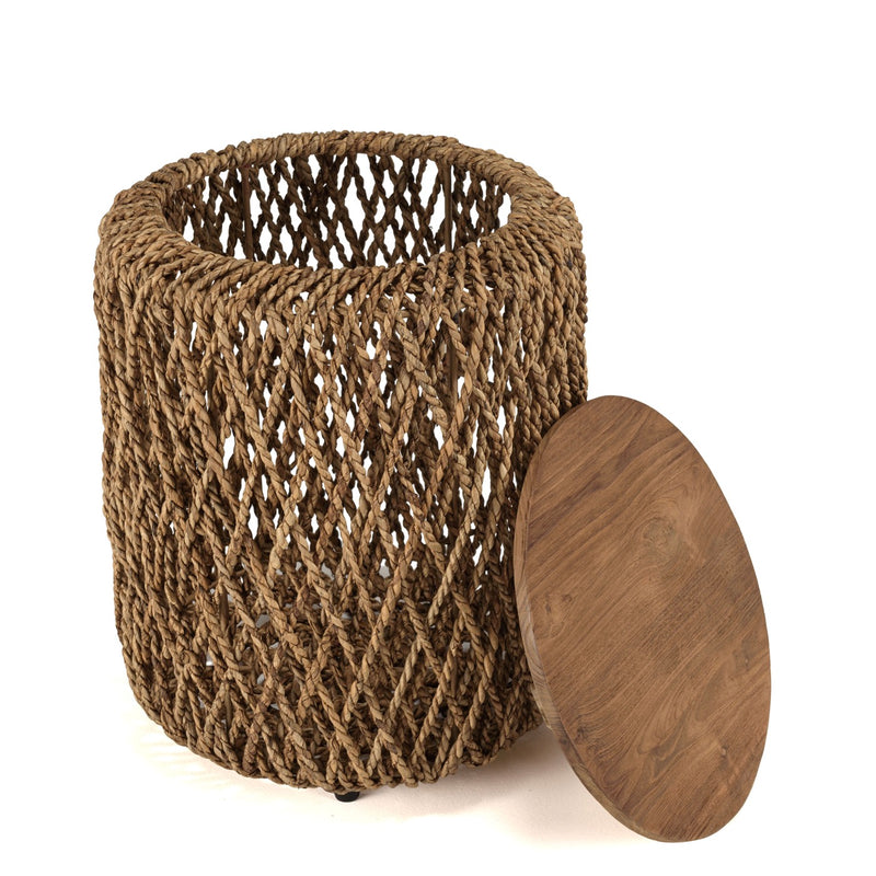 Final del sofá y mesa pedestal - Sistine - Marrón