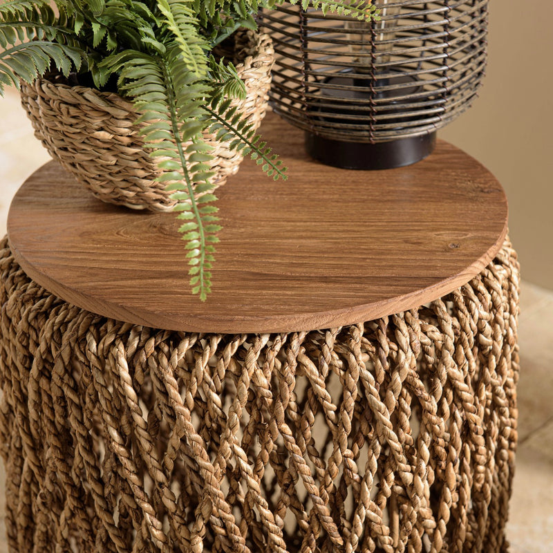 Final del sofá y mesa pedestal - Sistine - Marrón