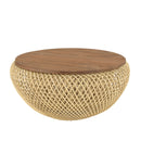 Mesa de Centro - Sixtina - Marrón - Beige