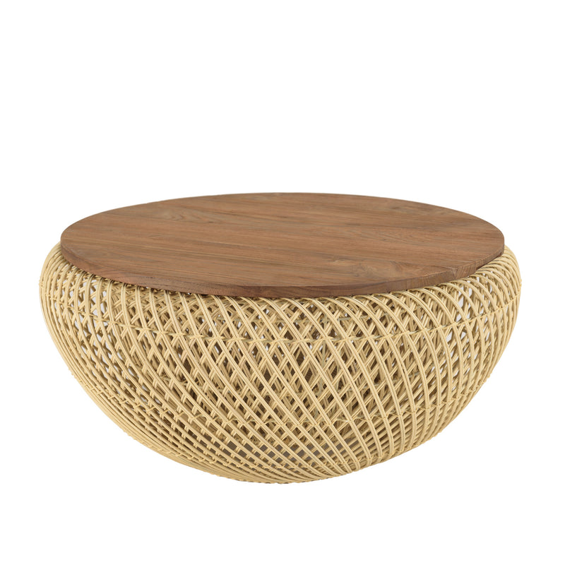 Mesa de Centro - Sixtina - Marrón - Beige