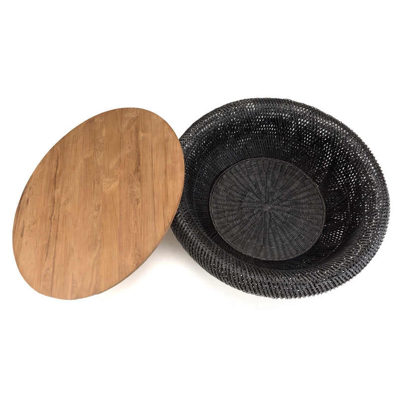 Mesa de Centro - Sixtina - Marrón - Negro