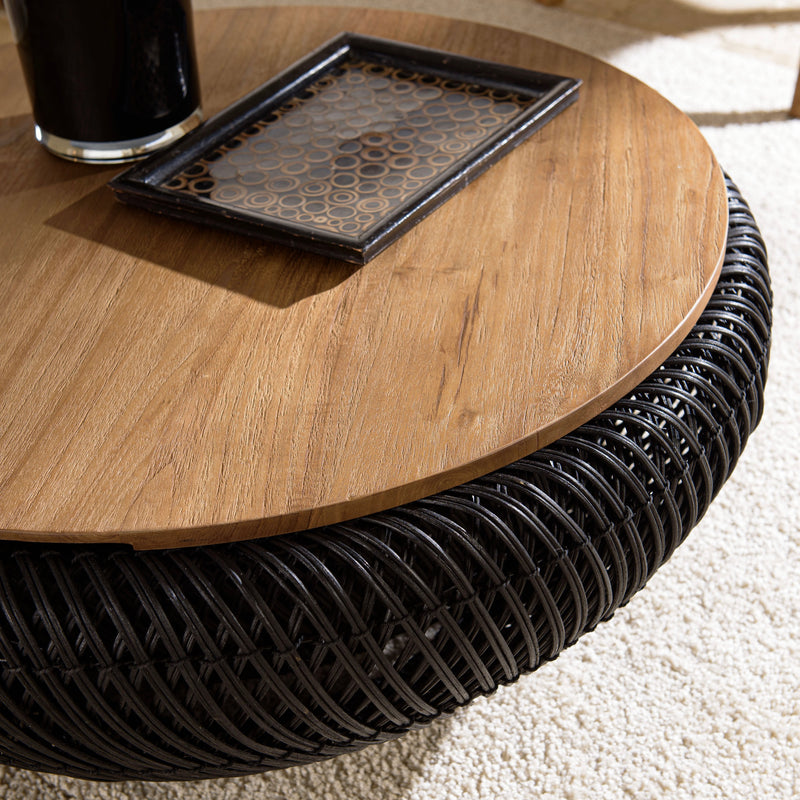 Mesa de Centro - Sixtina - Marrón - Negro