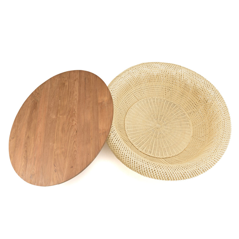 Mesa de Centro - Sixtina - Marrón - Beige