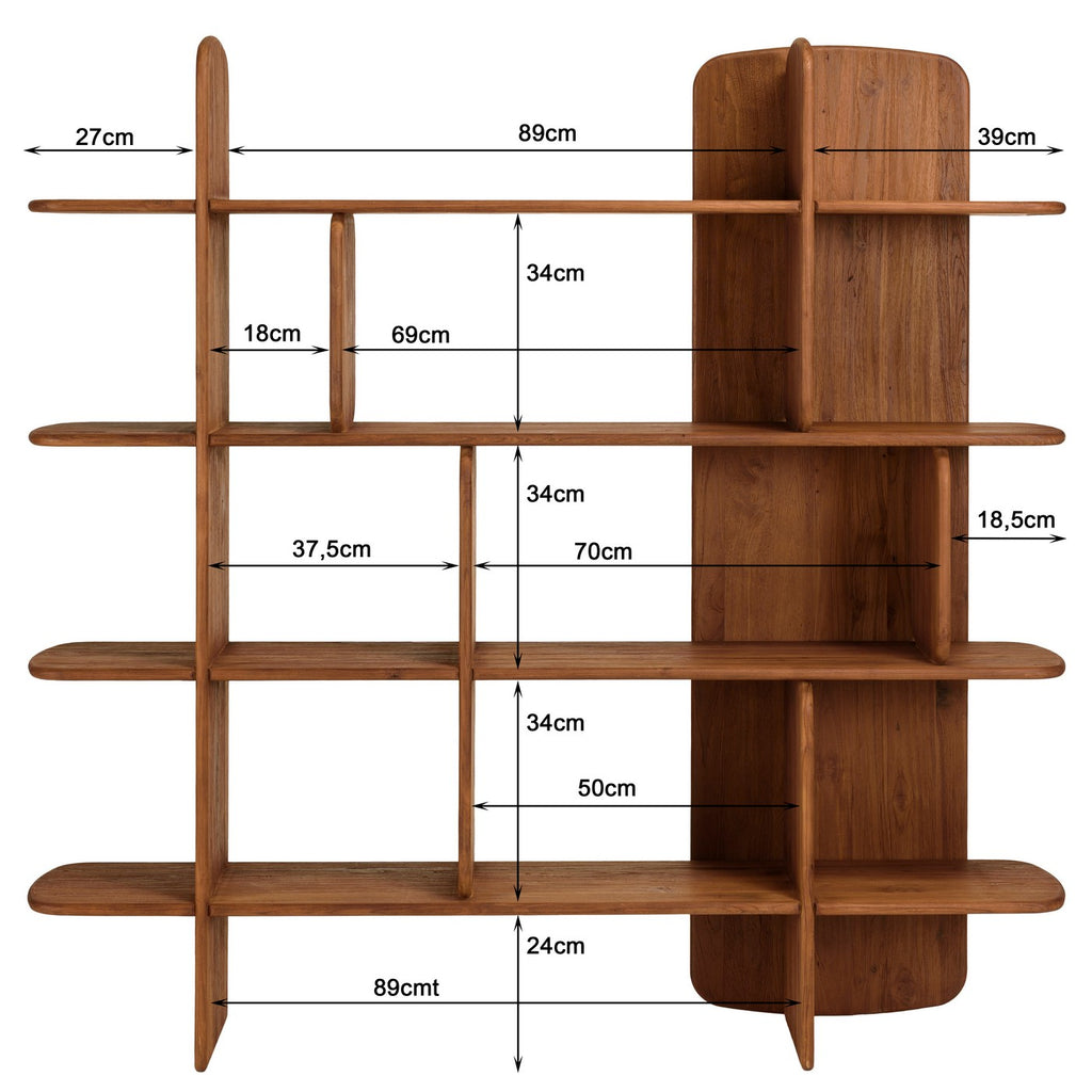 Sixtine - Bookcase & Shelving Unit - Brown