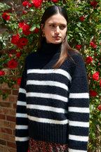 Pull Malo - Raye Maille Noir