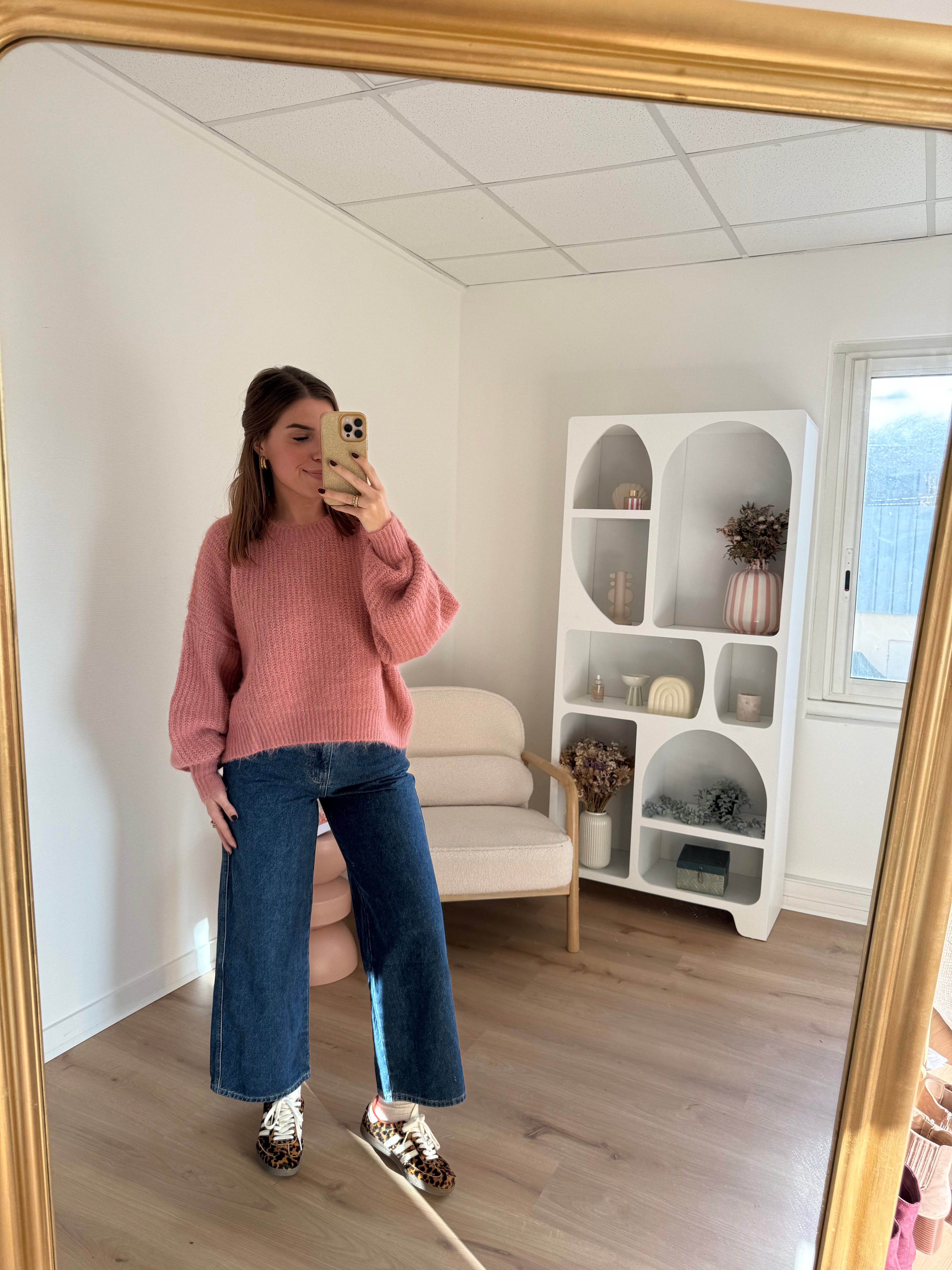 Jade Knitted Sweater Old Pink