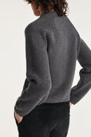 The Kooples - Round Neck Sweater With Shoulder Openings And Buttons - Woman