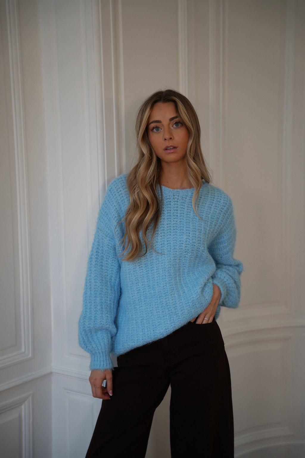 Pull Ample Lila - Bleu