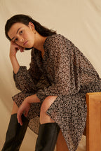 Chemise Bao - Imp Lilas Lurex Noir