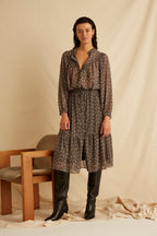 Chemise Bao - Imp Lilas Lurex Noir