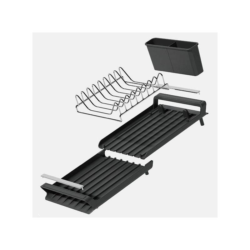 Égouttoir À Vaisselle Extensible Polypropylène Noir - 28×20Cm