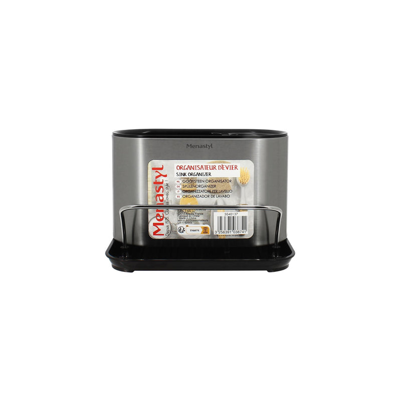 Stainless Steel &amp; Plastic Kitchen Organizer - 18×12×13cm