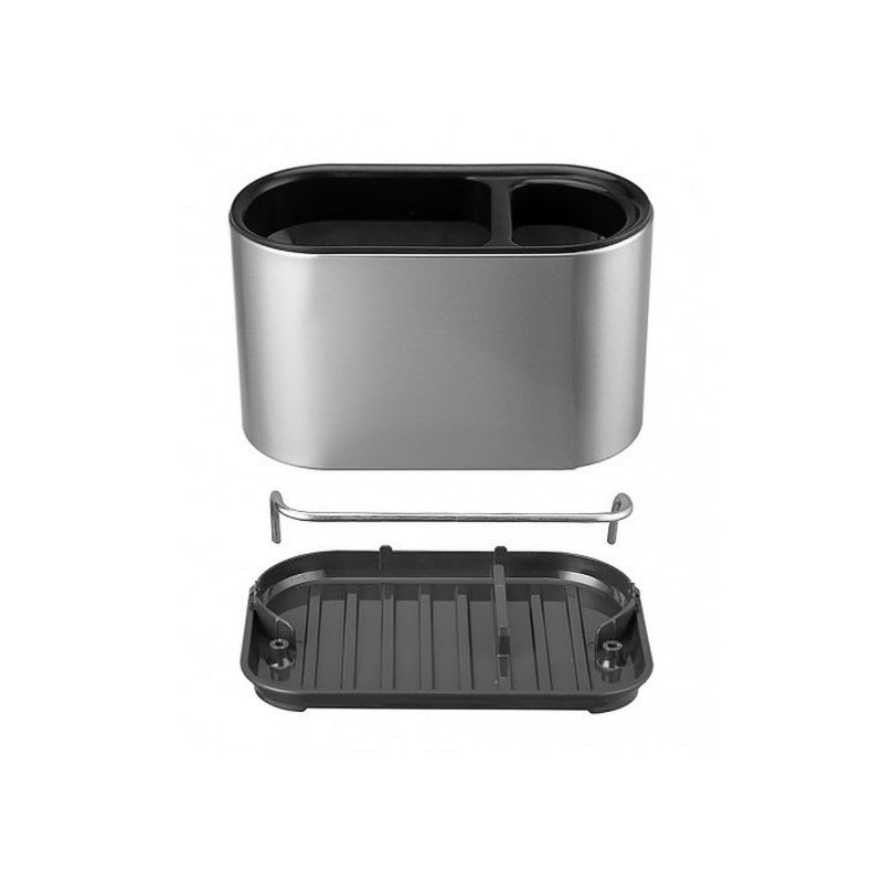 Stainless Steel &amp; Plastic Kitchen Organizer - 18×12×13cm