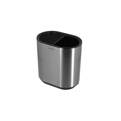 Stainless Steel &amp; Plastic Utensil Holder - 18×11.5×19.5cm